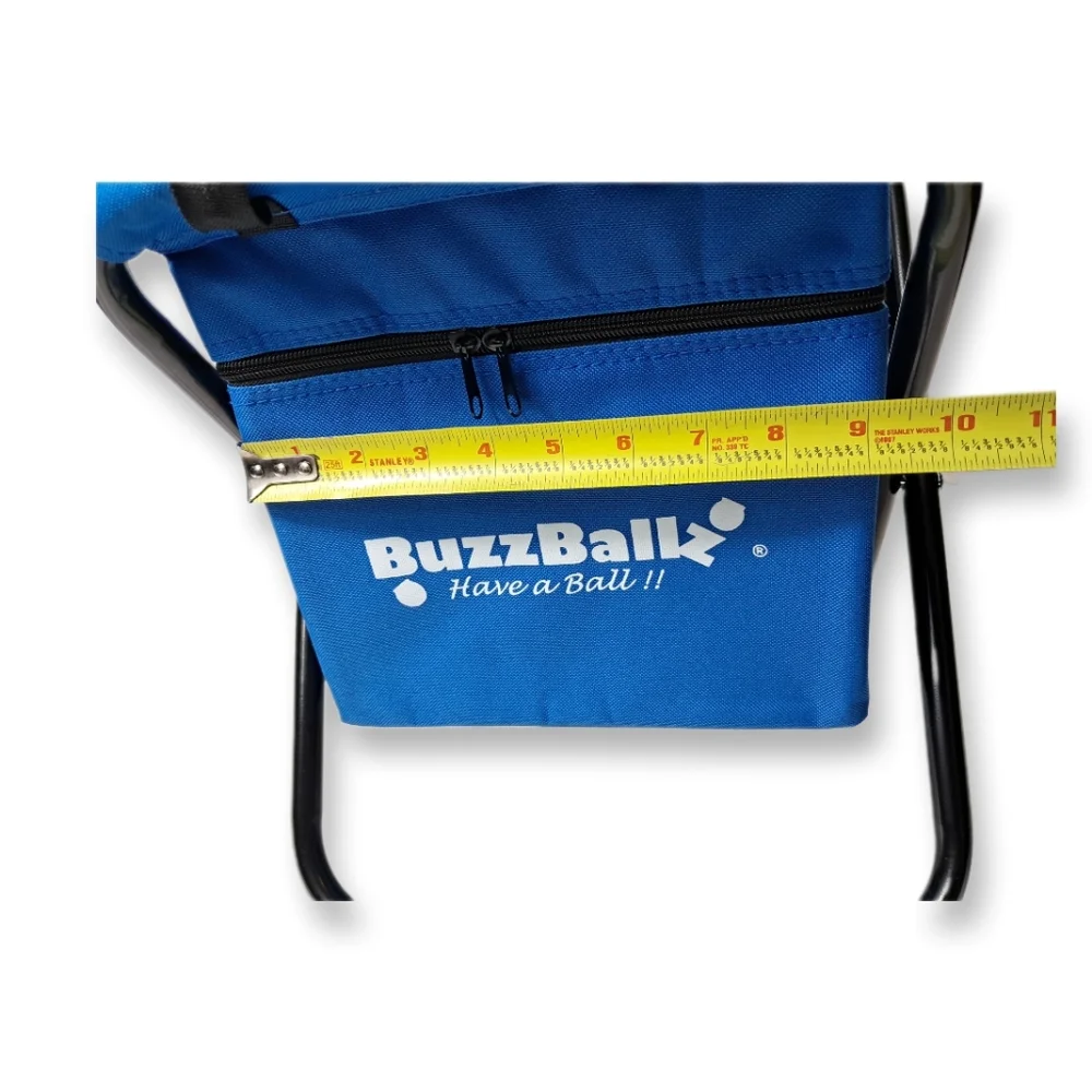 BuzzBallz Travel Compact Small Storage Summer Beach Handle Zipper Cooler Chair
